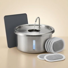 Wireless Complete Set: cordless fountain, 6-pack filters and AntiSplash mat