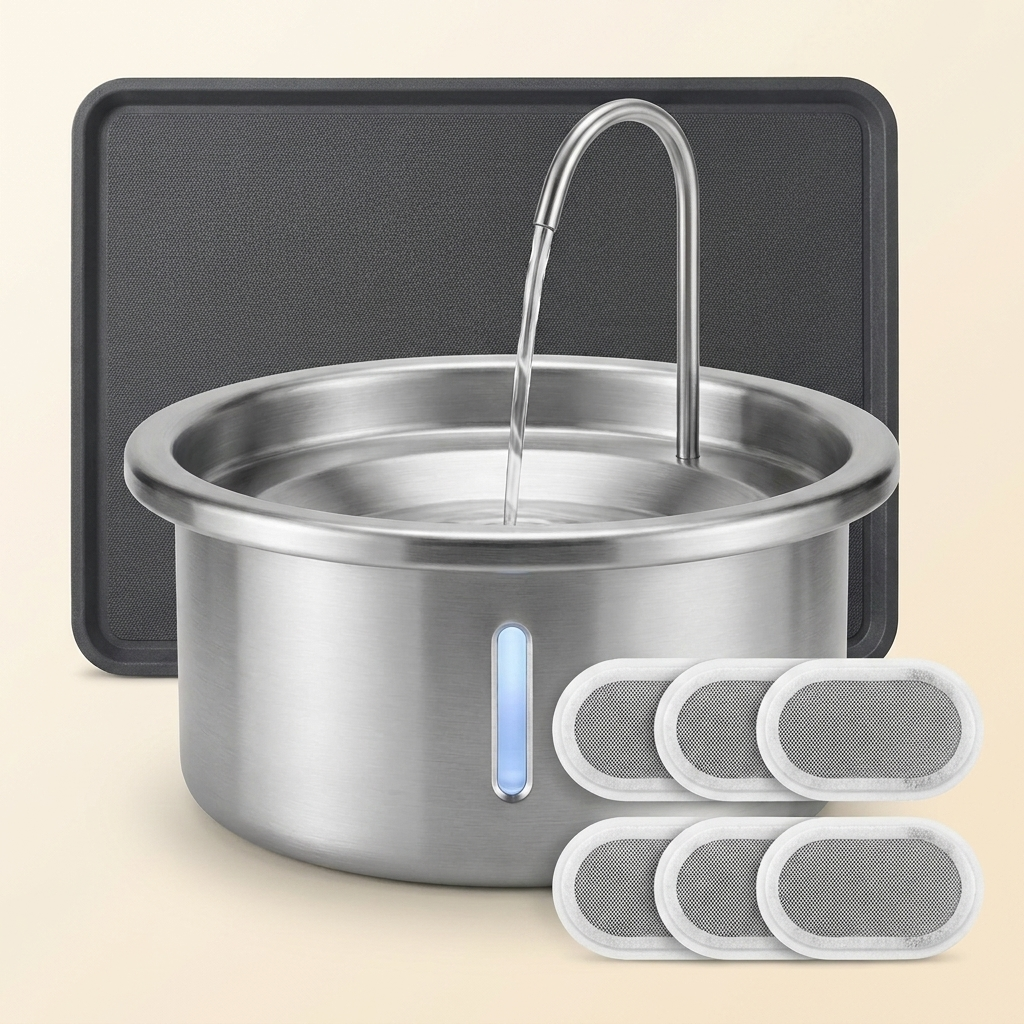 Complete Set: fountain, 6 filters and AntiSplash mat