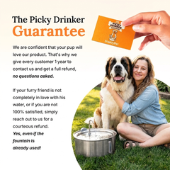 The Picky Drinker Guarantee: one year to contact us for a full refund, no questions asked