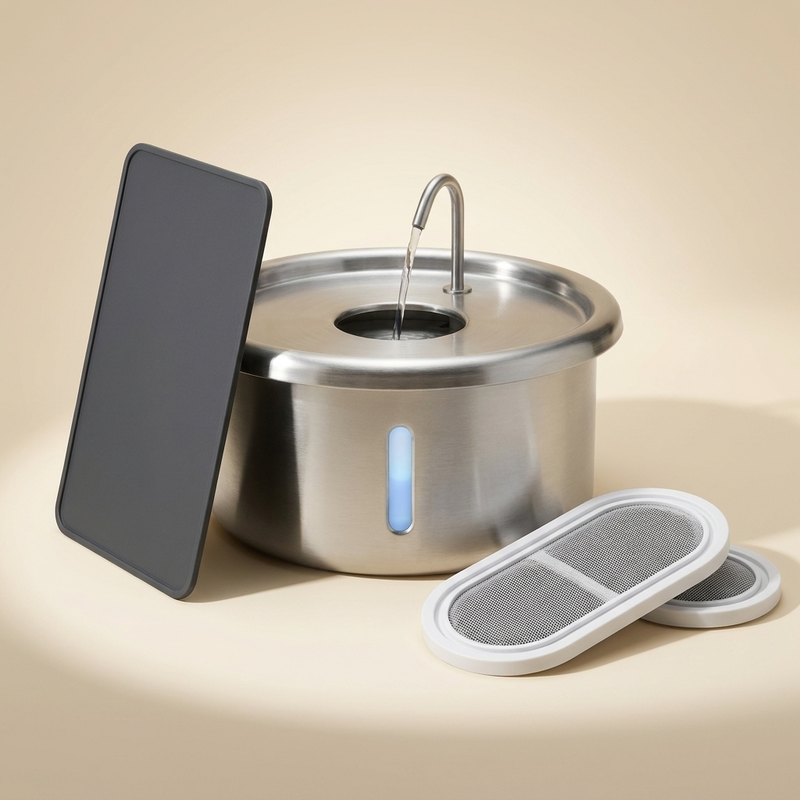 Wireless Starter Kit: cordless fountain, 2 filters and AntiSplash mat