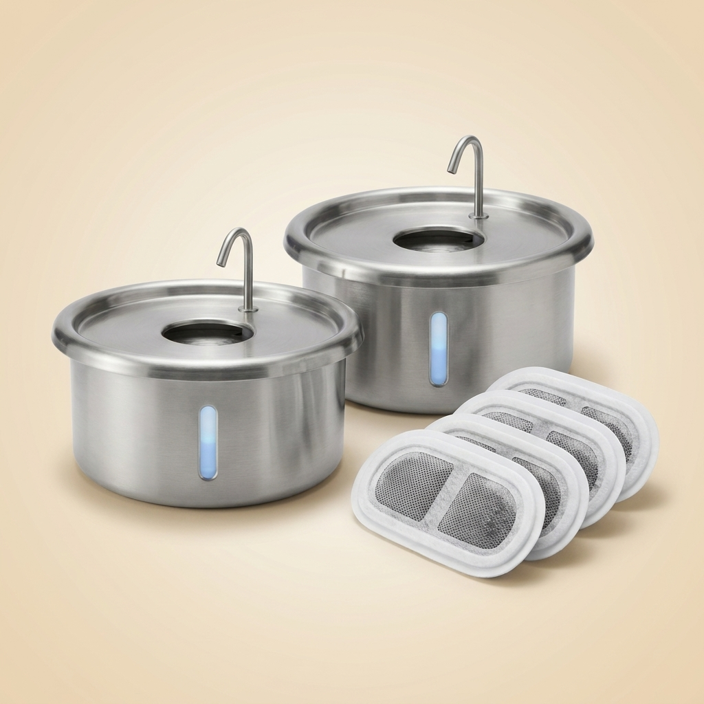 Wireless Twin Bundle: 2 cordless fountains and 4 filters